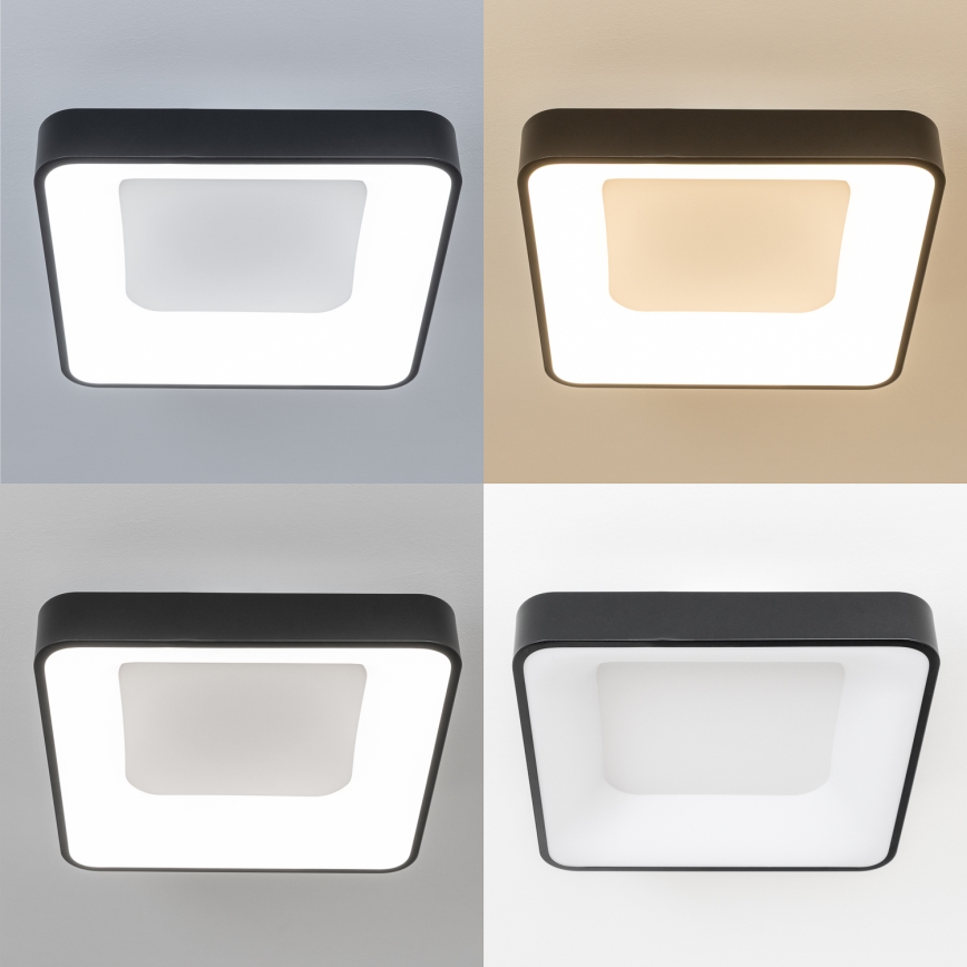 Brilagi - stmievateľné LED stropné svietidlo FALCON II LED/80W/230V 3000-6500K 40x40 cm čierne + diaľkové ovládanie