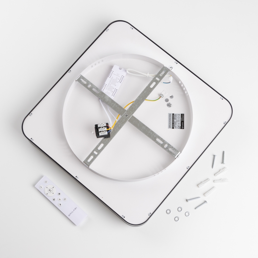 Brilagi - stmievateľné LED stropné svietidlo FALCON II LED/80W/230V 3000-6500K 40x40 cm čierne + diaľkové ovládanie