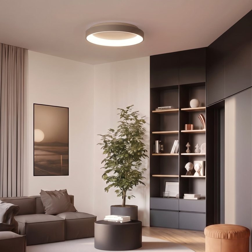 BRILAGI - LED Stmievateľné stropné svietidlo FALCON II LED/99W/230V 3000-6500K pr. 60 cm béžová + diaľkové ovládanie