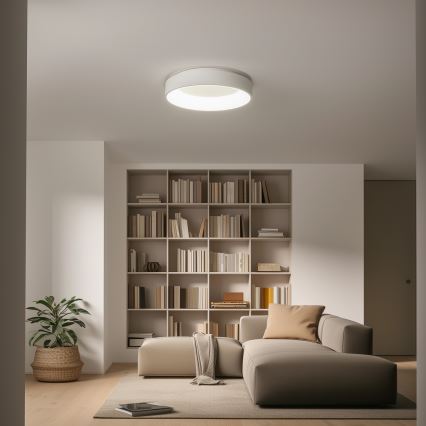 Brilagi - LED stmievateľné stropné svietidlo FALCON LED/80W/230V 3000-6500K pr. 60 cm biela + diaľkové ovládanie