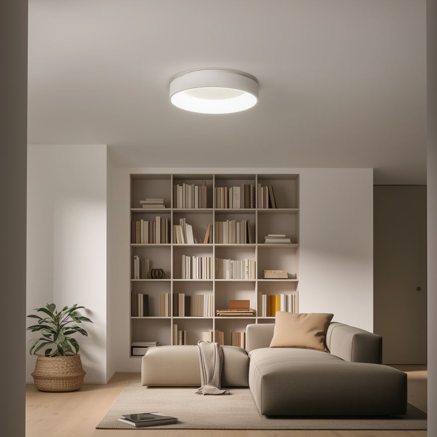 Brilagi - LED stmievateľné stropné svietidlo FALCON LED/80W/230V 3000-6500K pr. 60 cm biela + diaľkové ovládanie