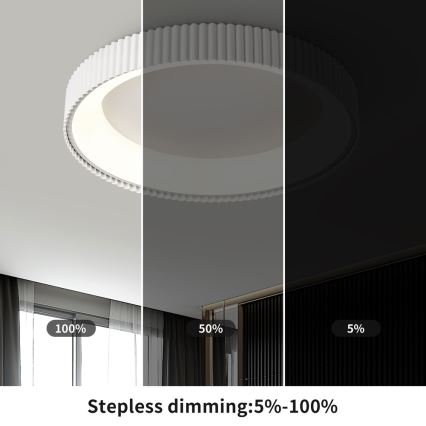 BRILAGI - stmievateľné LED stropné svietidlo FALCON MODERN LED/54W/230V 3000-6000K pr. 60 cm biela + diaľkové ovládanie