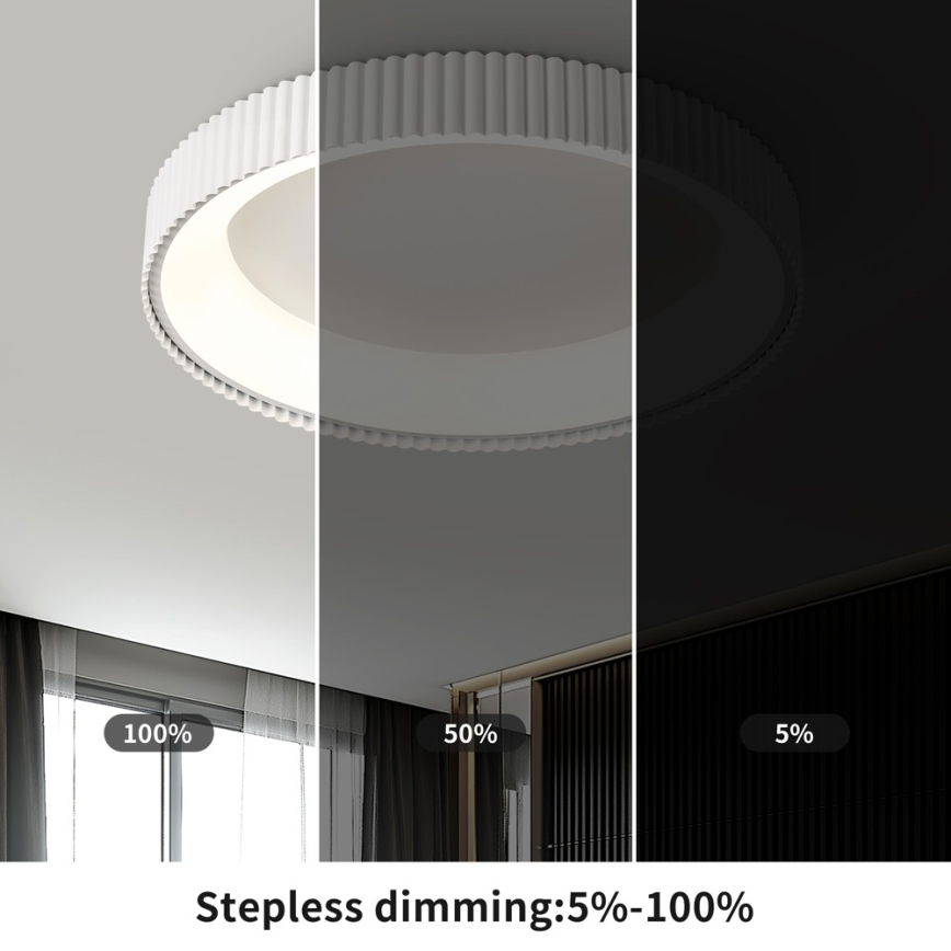 BRILAGI - stmievateľné LED stropné svietidlo FALCON MODERN LED/54W/230V 3000-6000K pr. 60 cm biela + diaľkové ovládanie