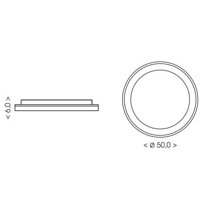 BRILAGI - LED Stmievateľné stropné svietidlo FALCON SLIM LED/42W/230V 3000-6500K pr. 50 cm béžová + diaľkové ovládanie
