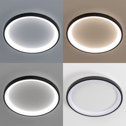 Brilagi - LED Stmievateľné stropné svietidlo FALCON SLIM LED/42W/230V 3000-6500K pr. 50 cm čierna + diaľkové ovládanie