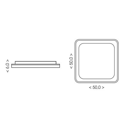 BRILAGI - LED stmievateľné stropné svietidlo FALCON SLIM LED/50W/230V 3000-6500K 50x50 cm béžové + diaľkové ovládanie