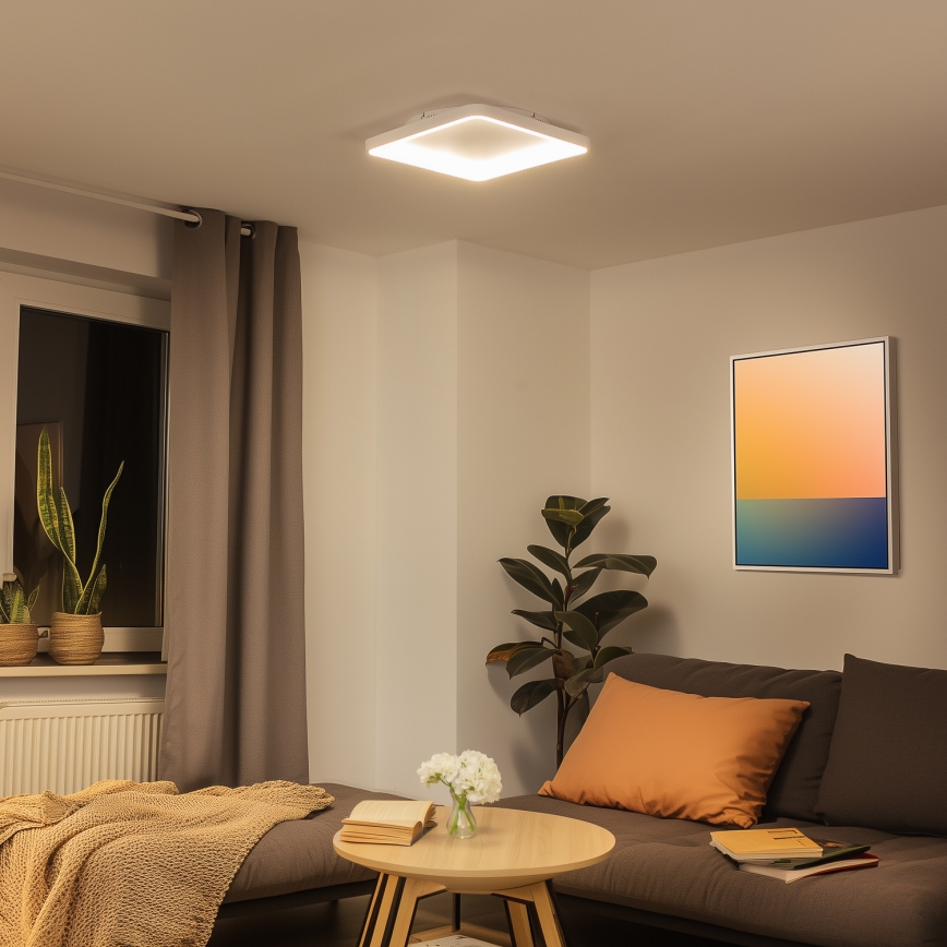 Brilagi - stmievateľné LED stropné svietidlo FALCON SLIM LED/50W/230V 3000-6500K 50x50 cm biela + diaľkové ovládanie