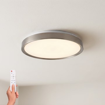 Brilagi - LED stmievateľné stropné svietidlo FANCIA LED/48W/230V 3000-6500K priemer 39 cm strieborné + diaľkové ovládanie