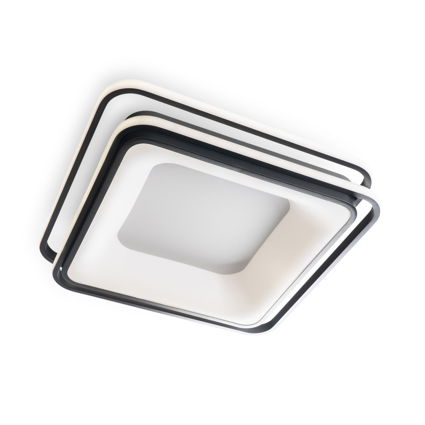 BRILAGI - LED stmievateľné stropné svietidlo FLARE LED/102W/230V 3000-6000K 50x50 cm čierne + diaľkové ovládanie