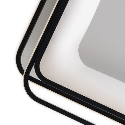 BRILAGI - LED stmievateľné stropné svietidlo FLARE LED/102W/230V 3000-6000K 50x50 cm čierne + diaľkové ovládanie