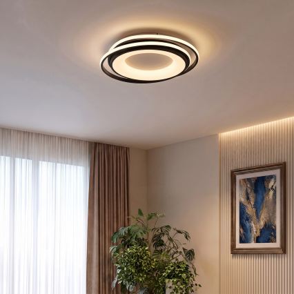 BRILAGI - LED stropné svietidlo FLARE s možnosťou stmievania LED/84W/230V 3000-6000K 47x51 cm čierna + diaľkové ovládanie