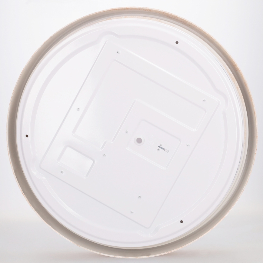 Brilagi - LED stlmiteľné stropné svietidlo FLOCO LED/48W/230V 3000-6500K priemer 40 cm drevený dekor/čierna + diaľkové ovládanie