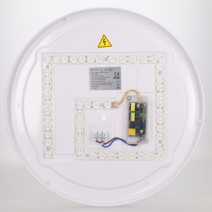 Brilagi - LED stlmiteľné stropné svietidlo FLOCO LED/48W/230V 3000-6500K priemer 40 cm drevený dekor/čierna + diaľkové ovládanie