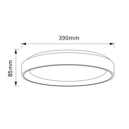 Brilagi - stmievateľné LED stropné svietidlo FLOCO LED/48W/230V, priemer 40 cm, drevený dekor/biela + diaľkové ovládanie