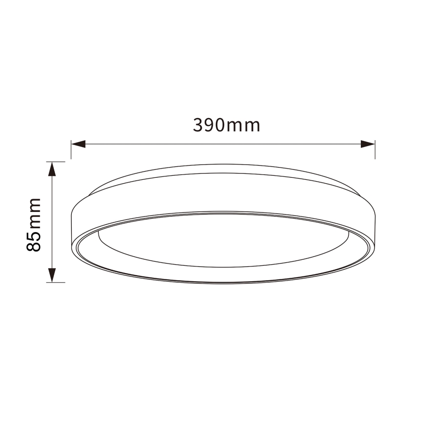 Brilagi - stmievateľné LED stropné svietidlo FLOCO LED/48W/230V, priemer 40 cm, drevený dekor/biela + diaľkové ovládanie
