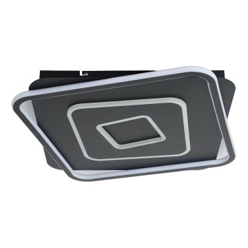 Brilagi - LED stmievateľné stropné svietidlo IRIS LED/98W/230V 3000-6000K 50x50 cm čierne + diaľkové ovládanie