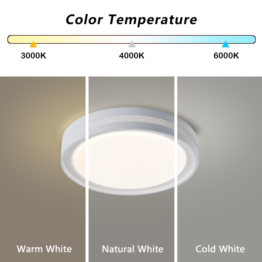 Brilagi - LED Stmievané stropné svietidlo KREON LED/54W/230V 3000-6000K biela pr. 38 cm + diaľkové ovládanie