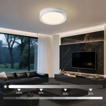 Brilagi - stmievateľné LED stropné svietidlo KREON LED/54W/230V 3000-6000K čierne priemer 38 cm + diaľkové ovládanie
