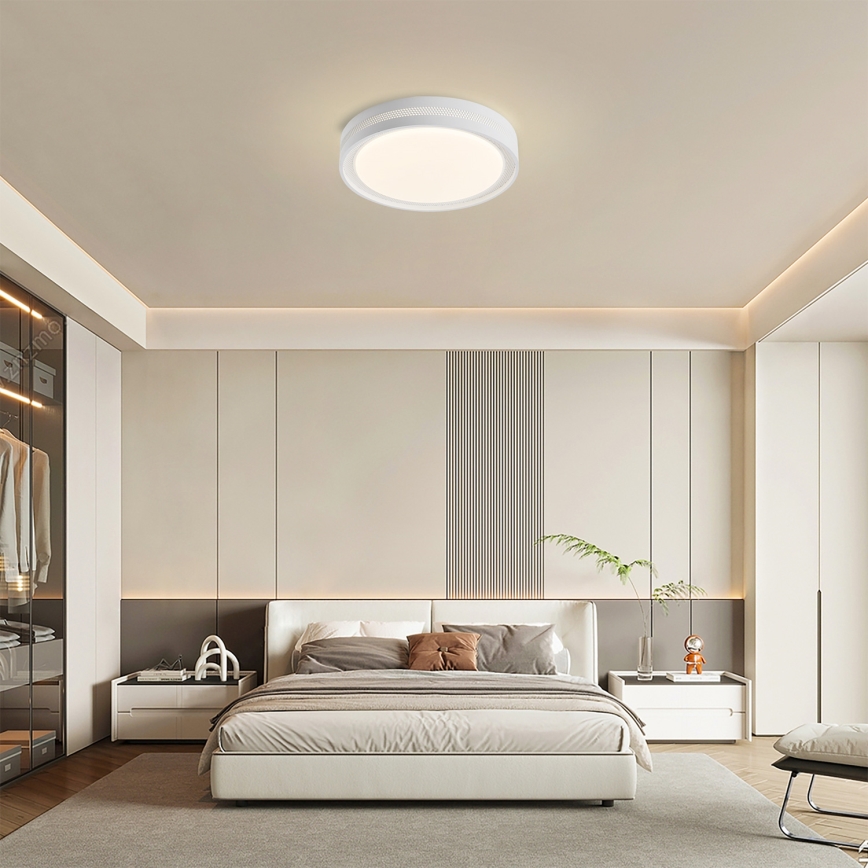 Brilagi - stmievateľné LED stropné svietidlo KREON LED/54W/230V 3000-6000K čierne priemer 38 cm + diaľkové ovládanie