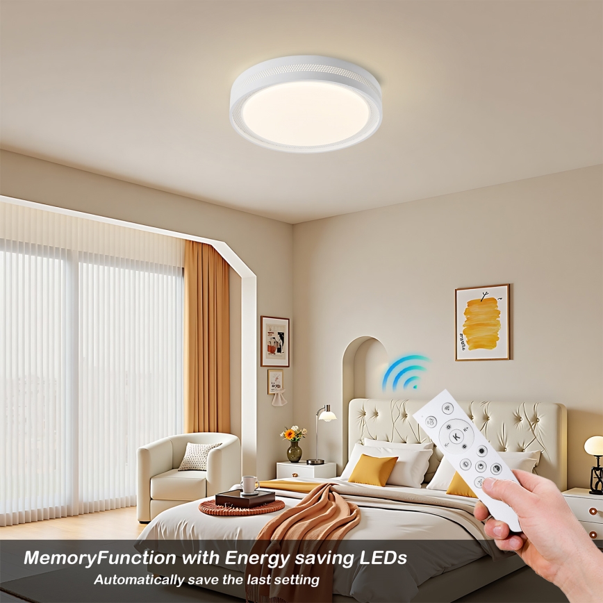 Brilagi - stmievateľné LED stropné svietidlo KREON LED/54W/230V 3000-6000K čierne priemer 38 cm + diaľkové ovládanie