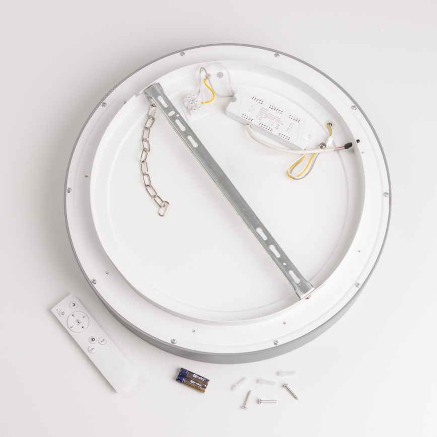 Brilagi - LED stmievateľné stropné svietidlo FALCON LED/40W/230V 3000-6500K, priemer 45 cm, sivé + diaľkové ovládanie