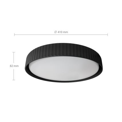 Brilagi - LED stmievateľné stropné svietidlo LUCIA LED/48W/230V 3000-6500K pr. 41 cm čierna + diaľkové ovládanie