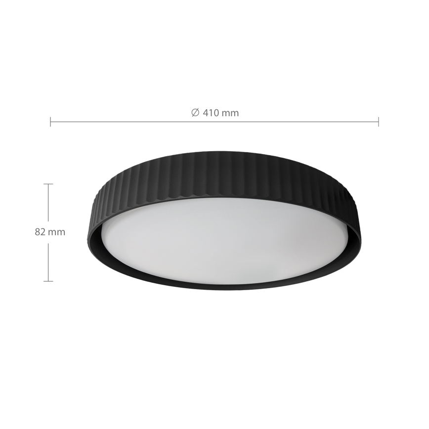 Brilagi - LED stmievateľné stropné svietidlo LUCIA LED/48W/230V 3000-6500K pr. 41 cm čierna + diaľkové ovládanie