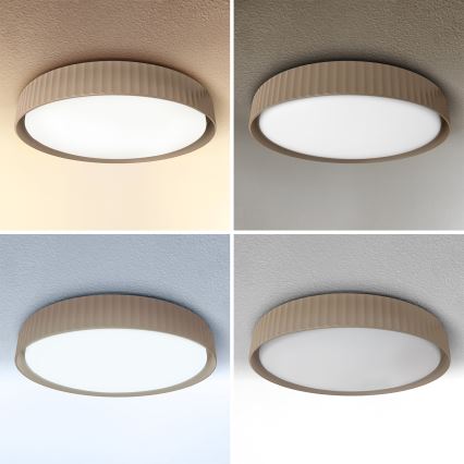 Brilagi - LED Stmievateľné stropné svietidlo LUCIA LED/48W/230V 3000-6500K pr. 41 cm hnedé + diaľkové ovládanie