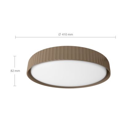 Brilagi - LED Stmievateľné stropné svietidlo LUCIA LED/48W/230V 3000-6500K pr. 41 cm hnedé + diaľkové ovládanie