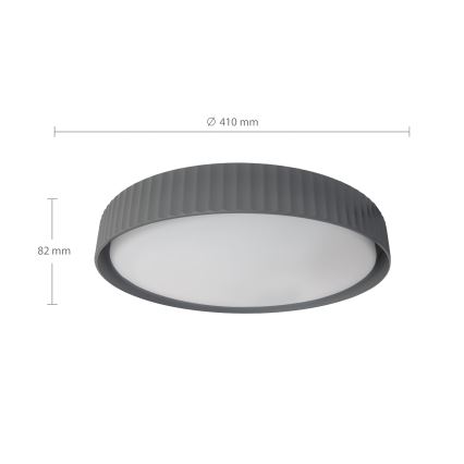 Brilagi - LED Stmievateľné stropné svietidlo LUCIA LED/48W/230V 3000-6500K pr. 41 cm sivé + diaľkové ovládanie