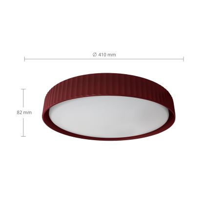 Brilagi - Stmievateľné LED stropné svietidlo LUCIA LED/48W/230V 3000-6500K pr. 41 cm červené + diaľkové ovládanie