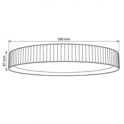 Brilagi - stmievateľné LED stropné svietidlo LUCIA LED/60W/230V 3000-6500K pr. 59 cm sivá + diaľkové ovládanie