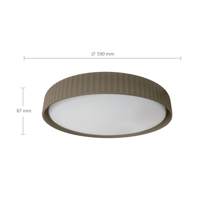 Brilagi - LED stmievateľné stropné svietidlo LUCIA LED/60W/230V 3000-6500K priemer 59 cm taupe + diaľkové ovládanie