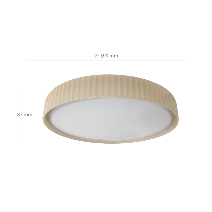Brilagi - LED stmievateľné stropné svietidlo LUCIA LED/60W/230V 3000-6500K pr. 59 cm béžové + diaľkové ovládanie