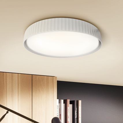 Brilagi - Stmievateľné LED stropné svietidlo LUCIA, 60 W, 230 V, 3000–6500 K, priemer 59 cm, biela – s diaľkovým ovládaním