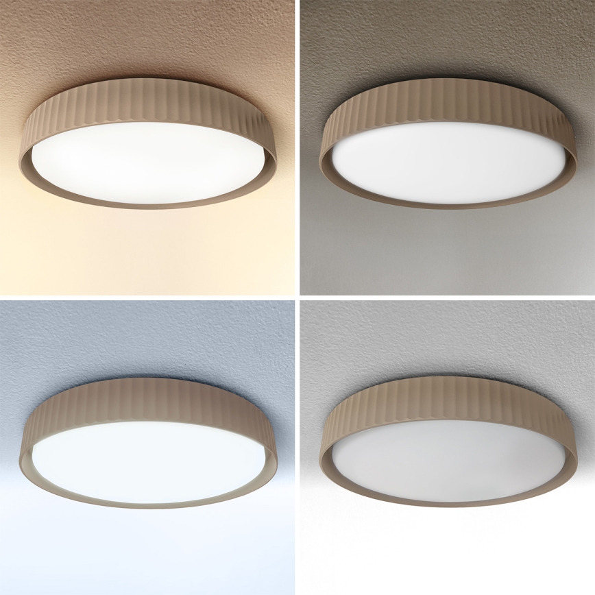 Brilagi - LED stmievateľné stropné svietidlo LUCIA LED/60W/230V 3000-6500K pr. 59 cm hnedé + diaľkové ovládanie