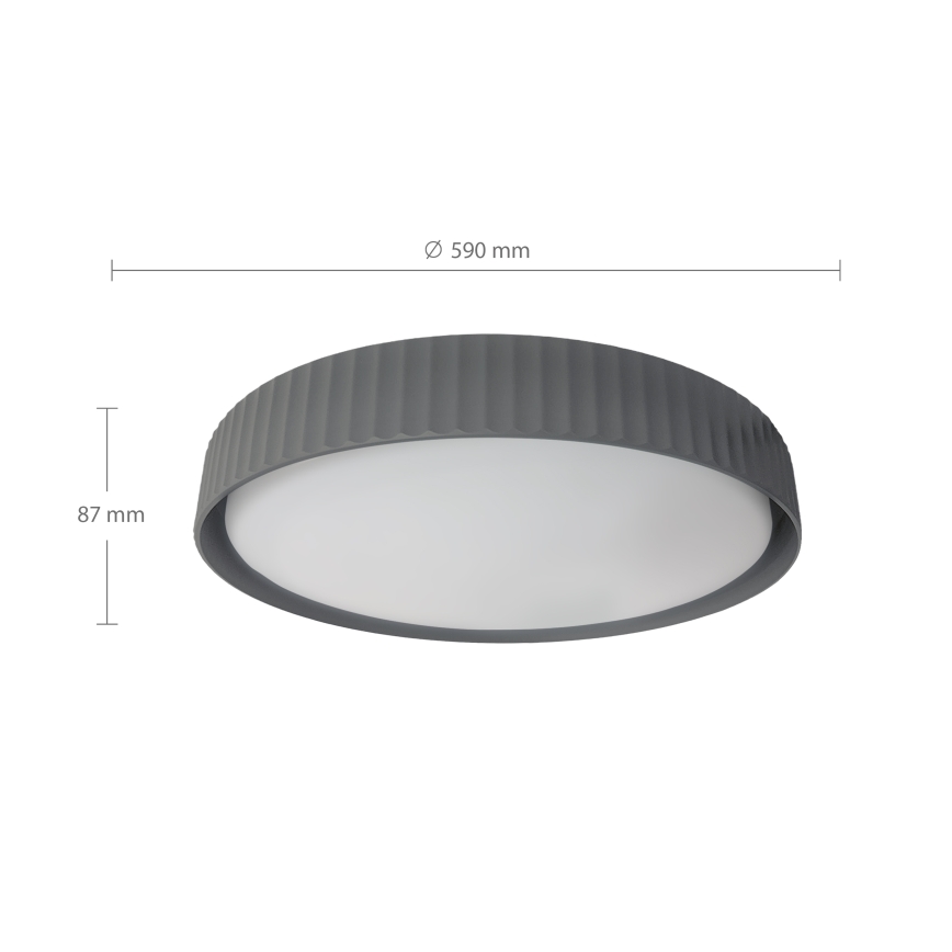 Brilagi - LED stmievateľné stropné svietidlo LUCIA LED/60W/230V 3000-6500K priemer 59 cm sivá + diaľkové ovládanie
