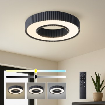Brilagi - LED stmievateľné stropné svietidlo LUMIX LED/48W/230V 3000-6000K čierna pr. 50 cm + diaľkové ovládanie