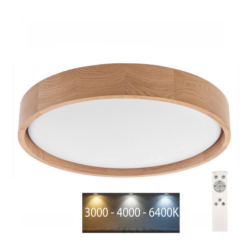 Brilagi - LED stmievateľné stropné svietidlo MANAROLA LED/24W/230V pr. 42 cm 3000-6500K dub + diaľkové ovládanie