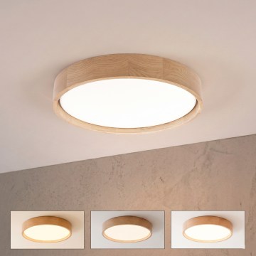 Brilagi - LED Stmievateľné stropné svietidlo MANAROLA REMOTE LED/24W/230V 3000-6500K pr. 41 cm dub + diaľkové ovládanie
