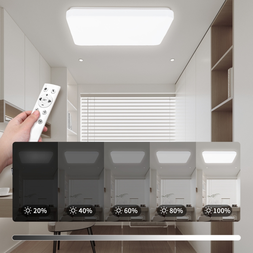 Brilagi - stmievateľné stropné LED svietidlo MILKY WAY LED/24W/230V 3000-6500K 37x37 cm + diaľkové ovládanie