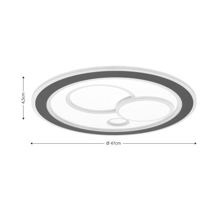 Brilagi - LED Stmievateľné stropné svietidlo MODERN LED/89W/230V 2700-6500K pr. 47 cm + diaľkové ovládanie