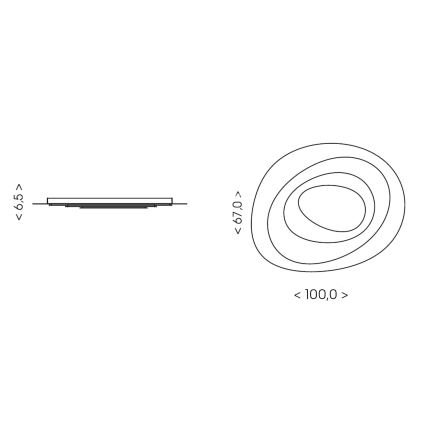 BRILAGI - LED Stmievateľné stropné svietidlo MODERN MAXI LED/105W/230V 3000-6000K 83,5x100 cm + diaľkové ovládanie