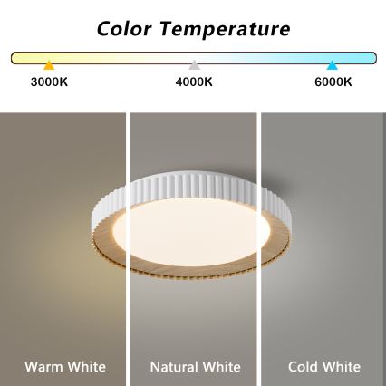Brilagi - LED stmievateľné stropné svietidlo NEXO LED/48W/230V 3000-6000K biela, priemer 43 cm + diaľkové ovládanie