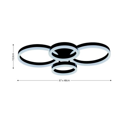 Brilagi - LED Stmievateľné stropné svietidlo ORBITS LED/49W/230V 3000/4000/6000K + diaľkové ovládanie