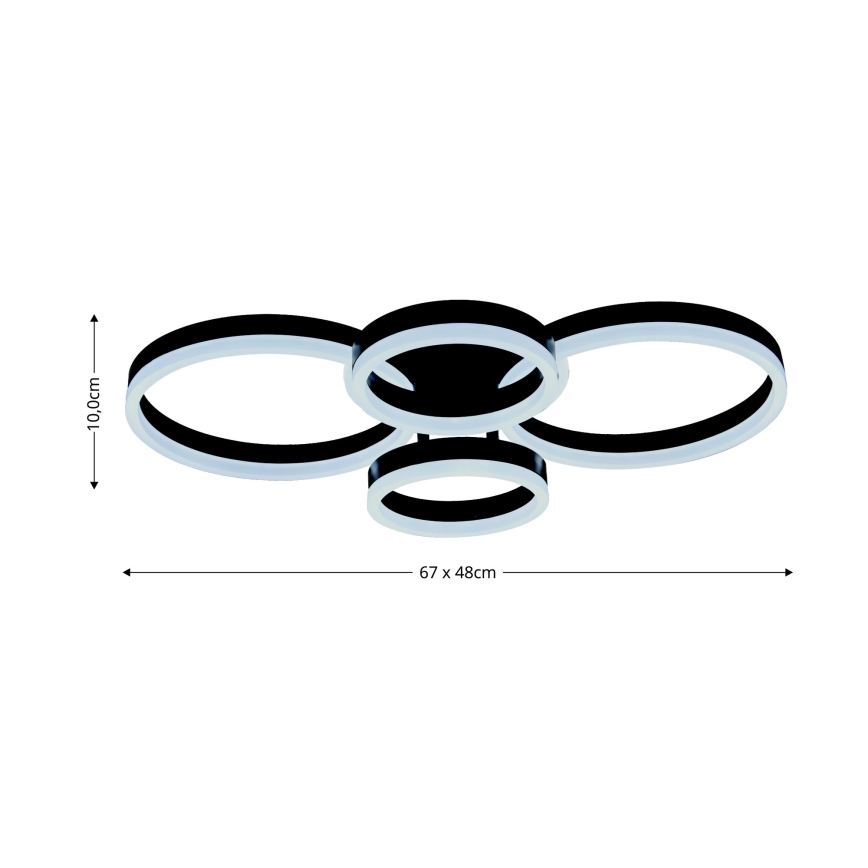 Brilagi - LED Stmievateľné stropné svietidlo ORBITS LED/49W/230V 3000/4000/6000K + diaľkové ovládanie