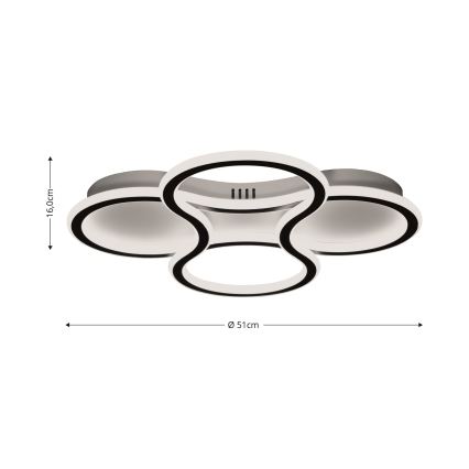 Brilagi - LED Stmievateľné stropné svietidlo ORELLI LED/53W/230V 3000/4000/6000K + diaľkové ovládanie