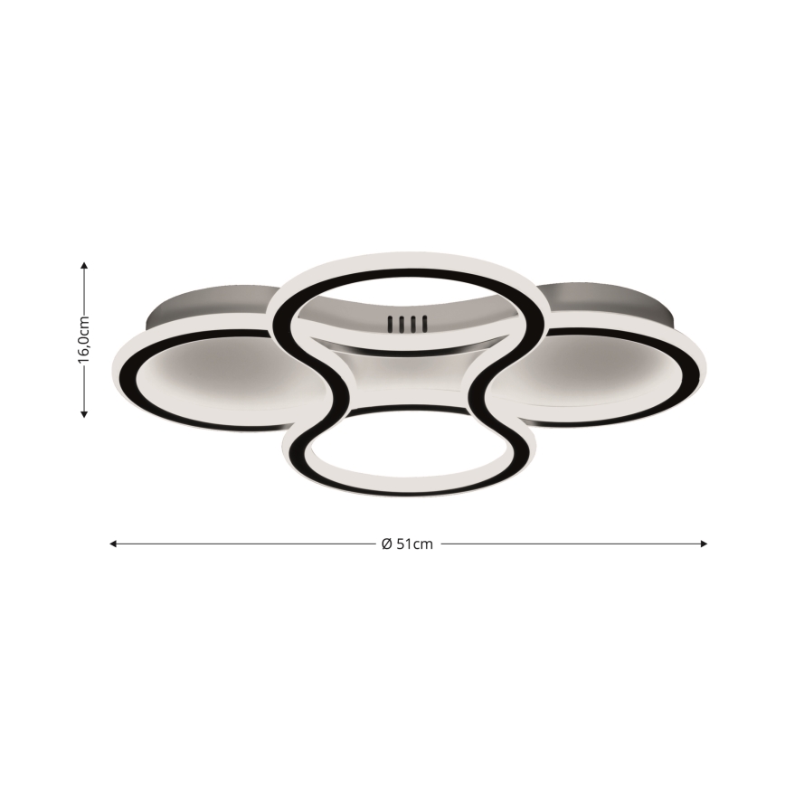 Brilagi - LED Stmievateľné stropné svietidlo ORELLI LED/53W/230V 3000/4000/6000K + diaľkové ovládanie