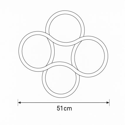 Brilagi - LED stmievateľné stropné svietidlo ORELLI LED/53W/230V priemer 51 cm 3000-6000K + diaľkové ovládanie