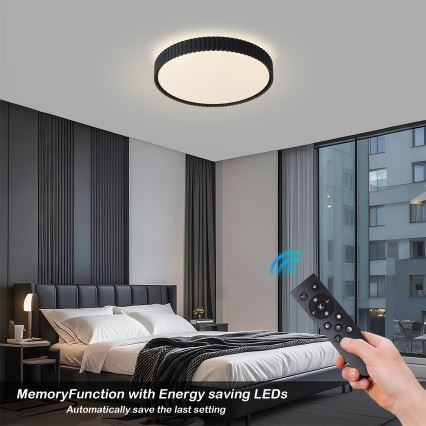 Brilagi - LED stmievateľné stropné svietidlo ORINO LED/54W/230V 3000-6000K čierne pr. 43 cm + diaľkové ovládanie